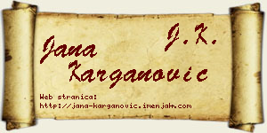 Jana Karganović vizit kartica
